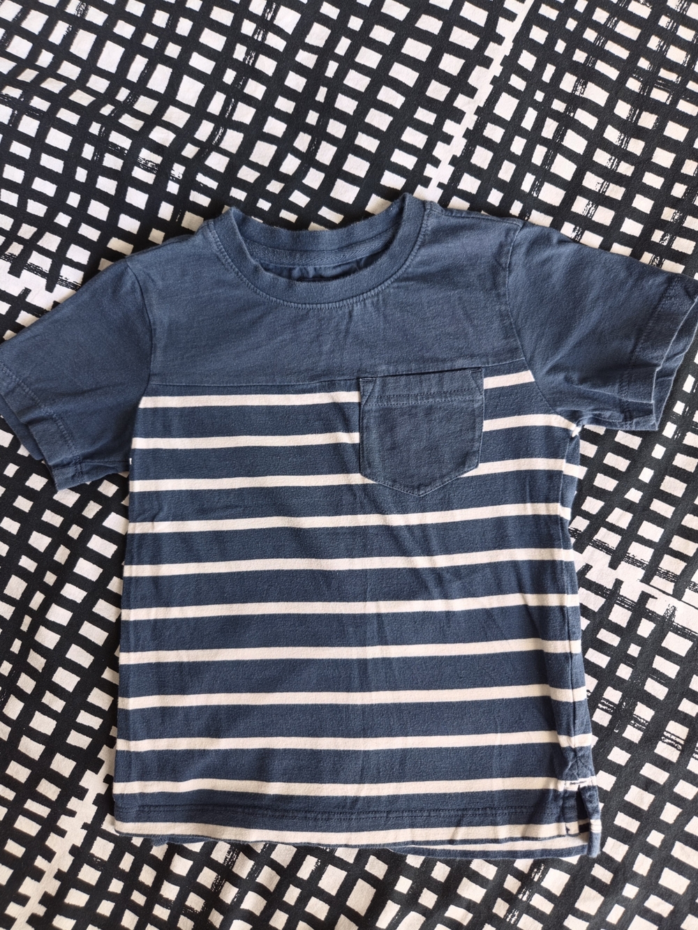 1901 Navy Stripe Pocket Tee - Kids